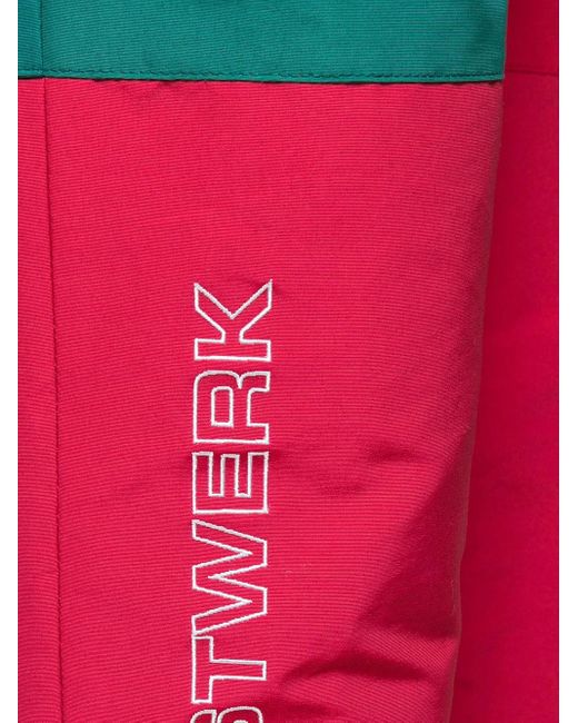 JohnUNDERCOVER Red Colour-Block Track Trousers for men