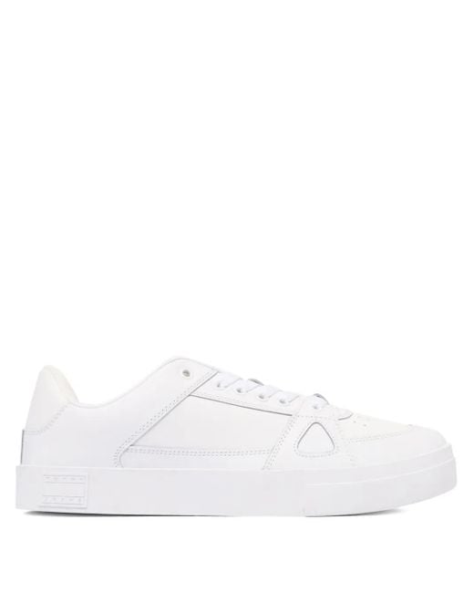 Tommy Hilfiger White Leather Sneakers for men