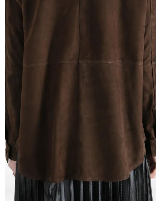Totême  Brown Suede Overshirt