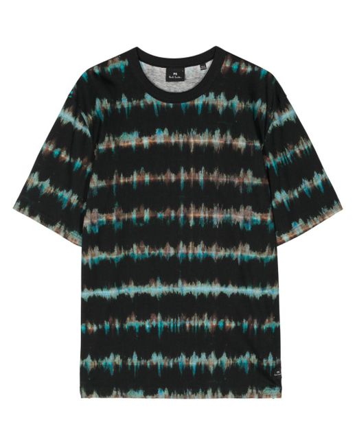 PS by Paul Smith Green Stripe Print T-shirt for men