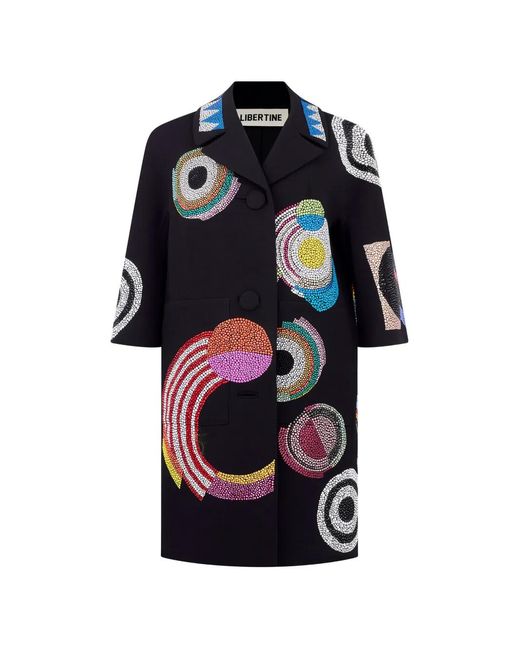 Libertine Blue Sonya Crystal-Embellished Single-Breasted Coat