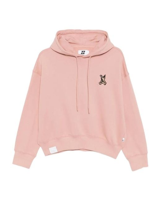 Izzue Pink Logo-Embroidered Hoodie
