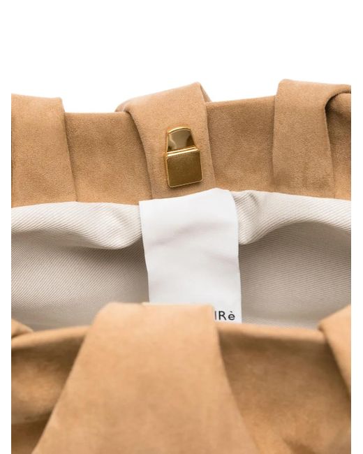 Sac Cabas En Daim À Design Plissé THEMOIRÈ en coloris Natural