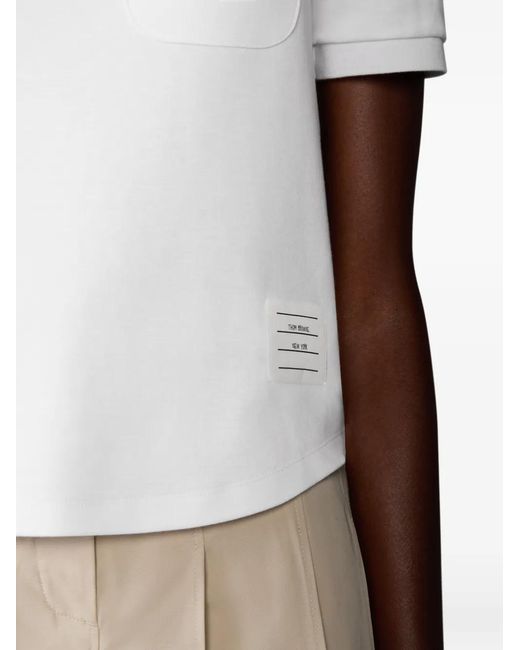 Thom Browne White Cotton T-Shirt