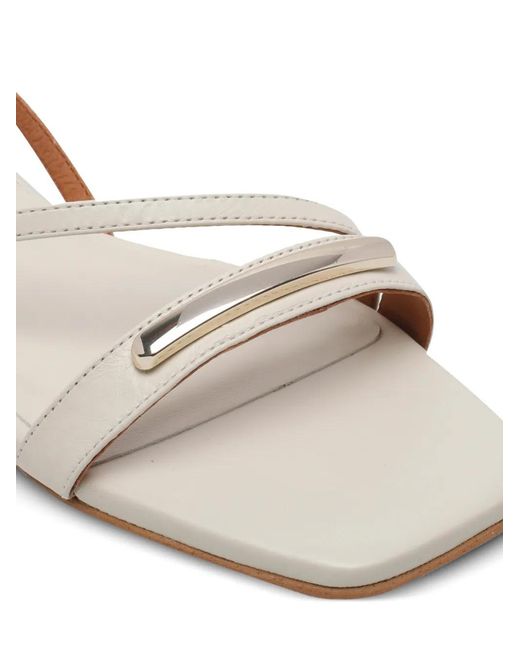Angel Alarcon Natural Greta Leather Sandals