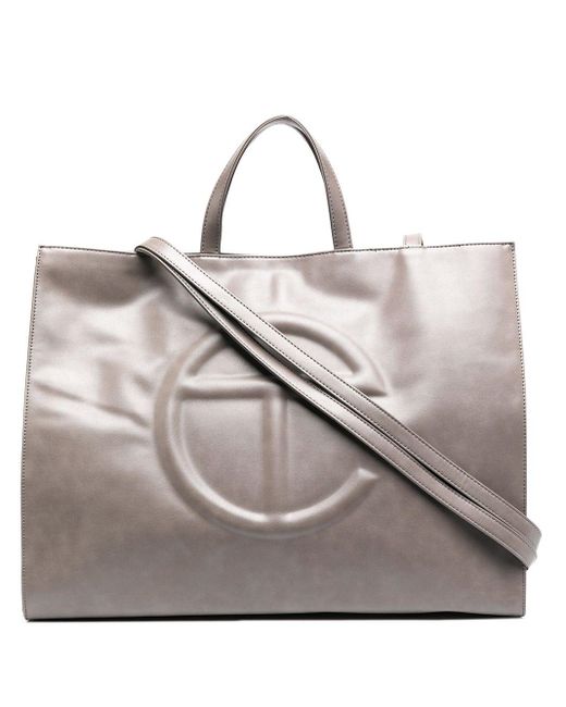 Telfar Gray Large Shopping Bag