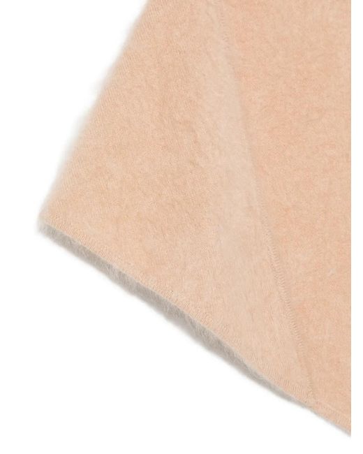 Soft Goat Natural Triangular Knitted Scarf