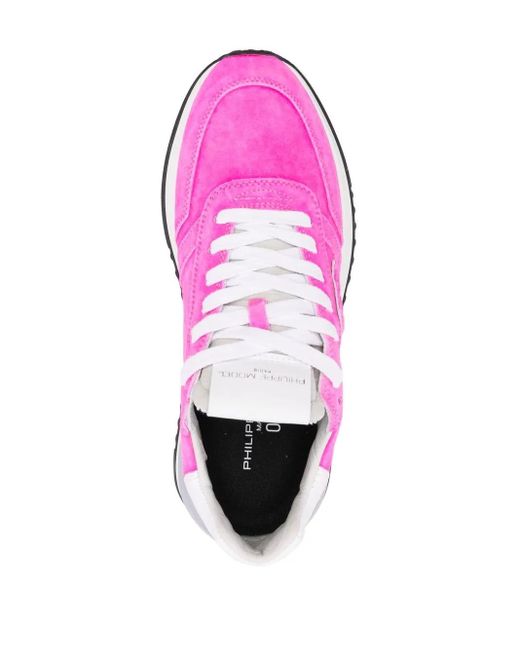 Baskets À Patch Logo Philippe Model en coloris Pink