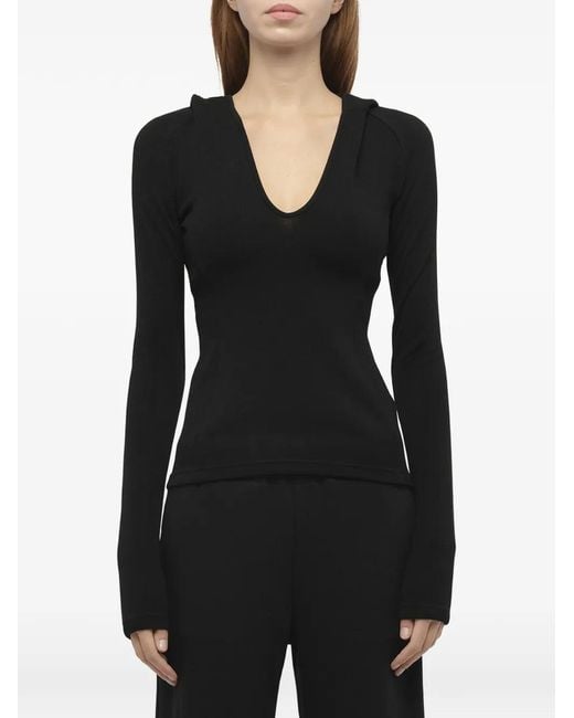 Fax Copy Express Black Hooded Long-Sleeve T-Shirt