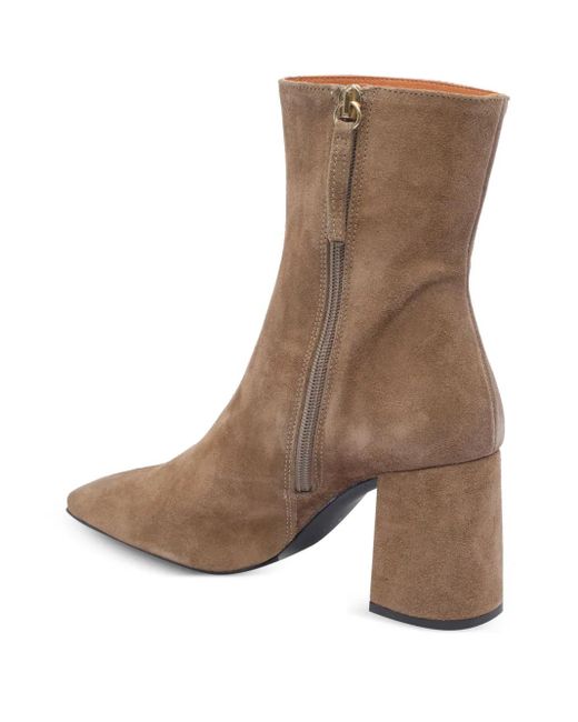Angel Alarcon Brown 75Mm Suede Block-Heel Boots
