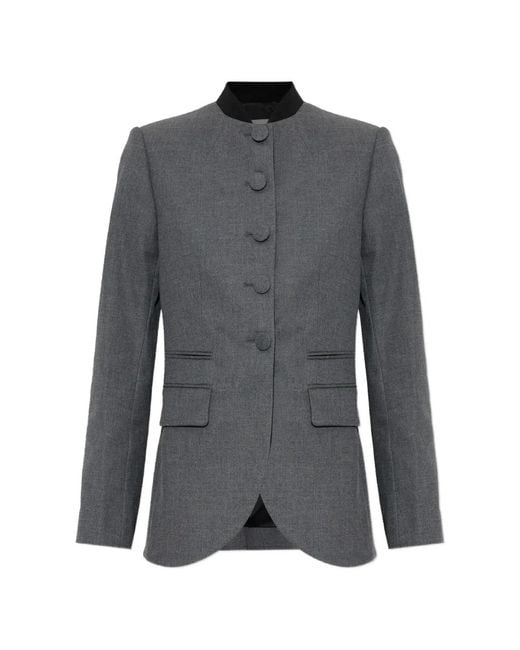 By Malene Birger Gray Blazer Claye Boutonné