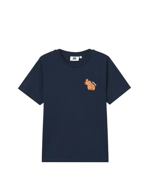 Chocoolate Blue T-Shirt En Coton À Broderies