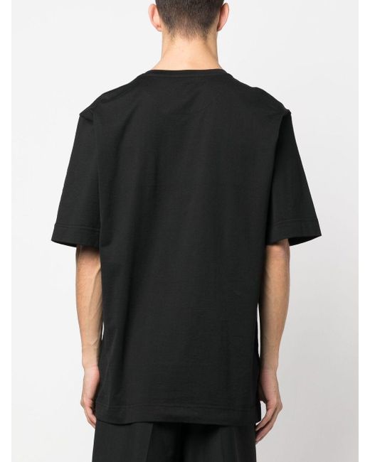 Fendi Black Ff-pocket Cotton T-shirt for men