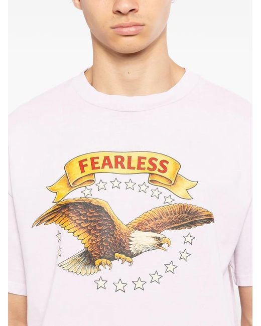 Melt White Eagle Print T-Shirt for men