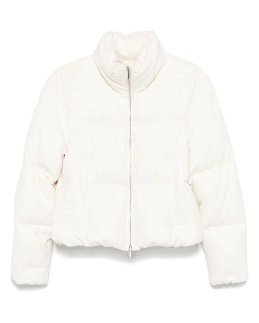Peserico White Sequin-Detailing Jacket