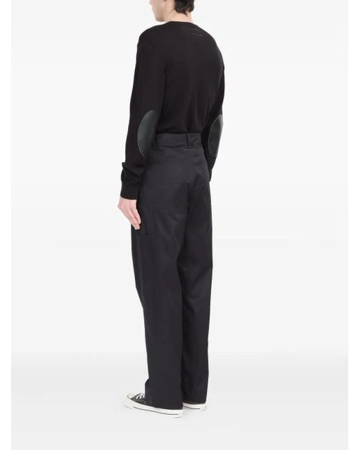Jeans Con Design A Cinque Tasche di MM6 by Maison Martin Margiela in Black da Uomo