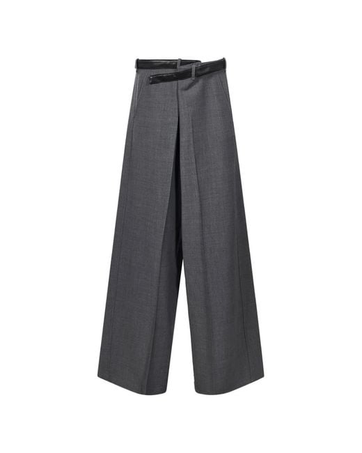 DARKPARK Gray Gaia Belted Palazzo Pants
