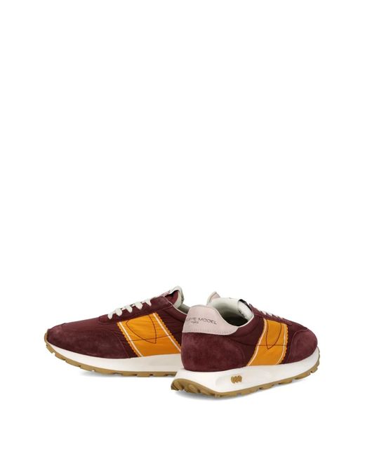 Sneakers Con Inserti di Philippe Model in Brown