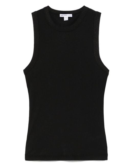 James Perse リブ タンクトップ Black