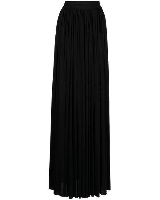 Hervé L. Leroux Maxi Pleated Skirt in Black - Lyst