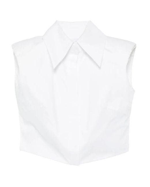 Vestiaire d'un Oiseau Libre White Point-Collar Shirt