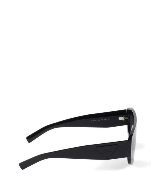 Prada Black Sunglasses With Triangle Logo for men