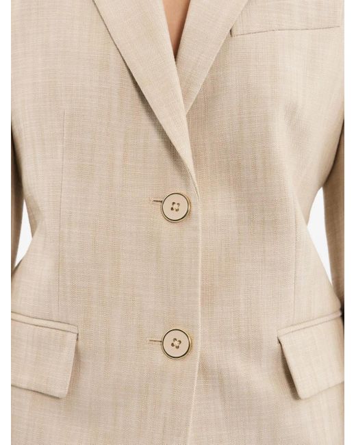 Rebecca Vallance Natural Andy Two-Button Blazer