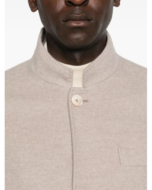 Brunello Cucinelli Blazer Met Enkele Rij Knopen in het White voor heren