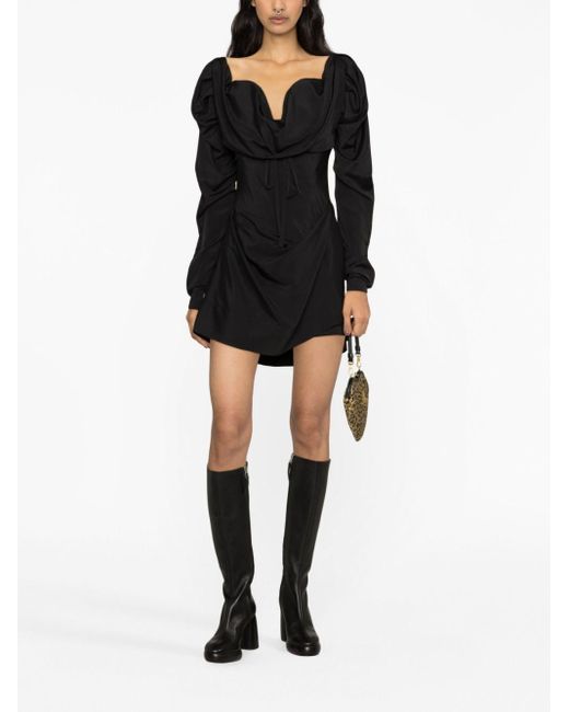 Vestido corto estilo corsé con manga larga Vivienne Westwood de color Black