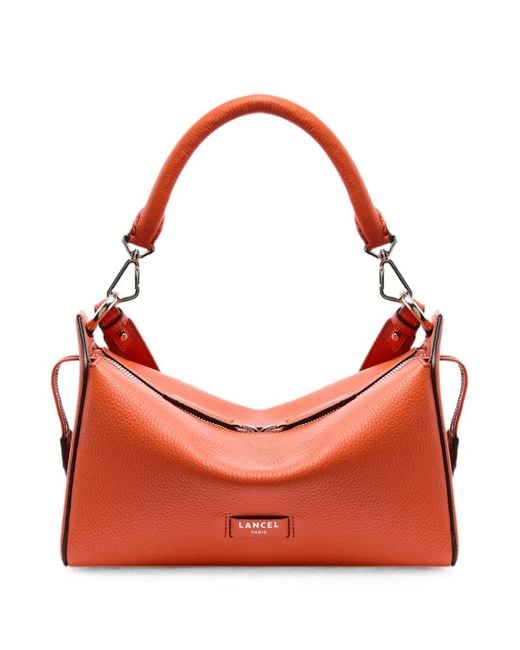 Lancel Red Sac Porté Épaule Louison En Cuir Grainé