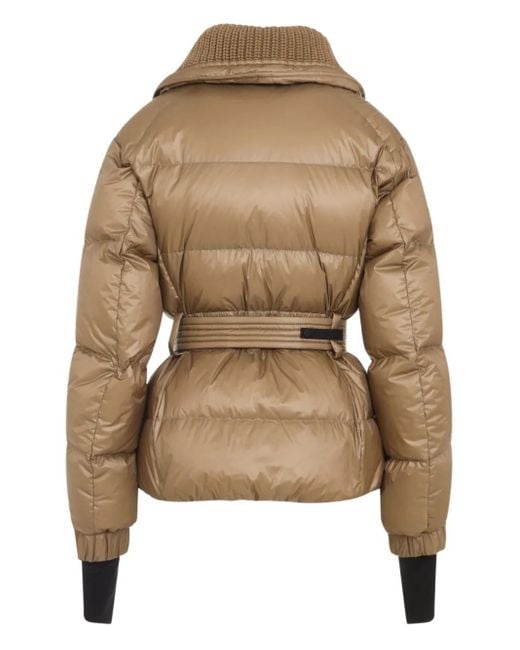Moncler Natural Bataillouse Belted Ski Jacket