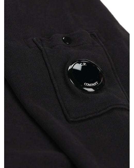 C P Company Black Cotton Sweatshirt for men