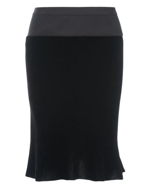 Rick Owens Black Velvet Skirt