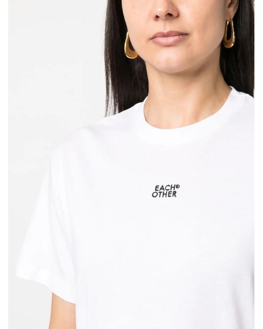 Each x Other White Logo-Print Cotton T-Shirt