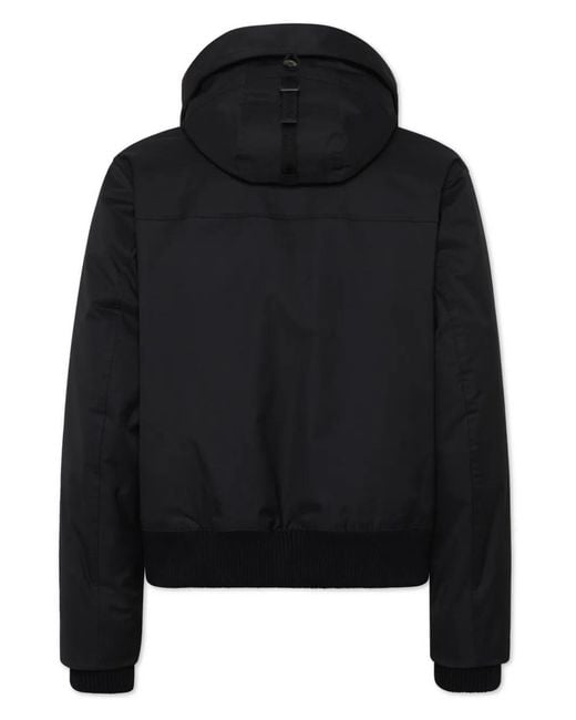 DSquared² Black Concealed Logo-Print Padded Jacket for men