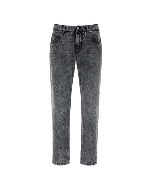 Dolce & Gabbana Gray Straight-Leg Jeans for men