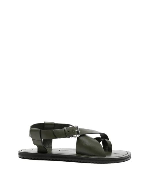 A.Emery Black Ora Flat Sandals
