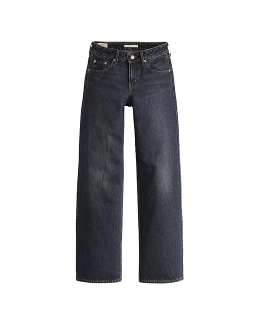 Vaqueros Anchos Con Efecto Descolorido Levi's de color Blue