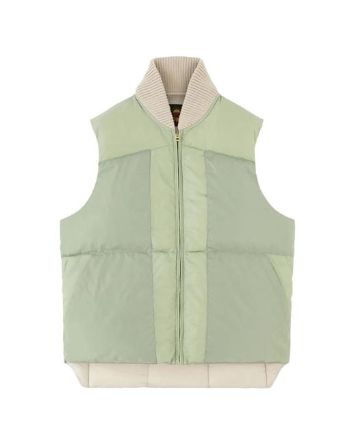 Fortela Green Quilted-Pattern Gilet for men