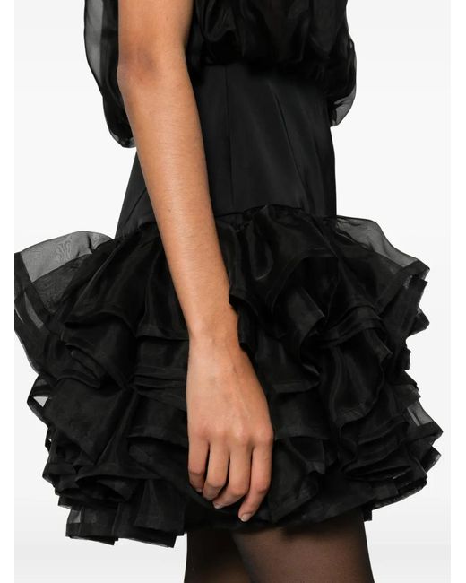 Viktor & Rolf Black Ruffled Bubble Mini Dress
