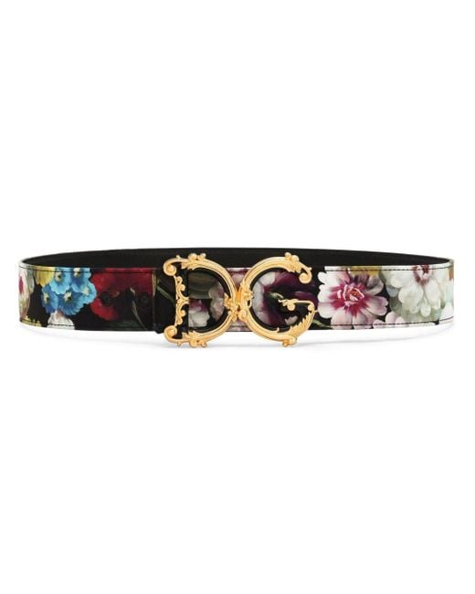 Cintura a fiori di Dolce & Gabbana in Black