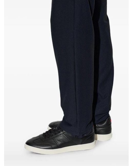 Kiton Black Leather Sneakers for men