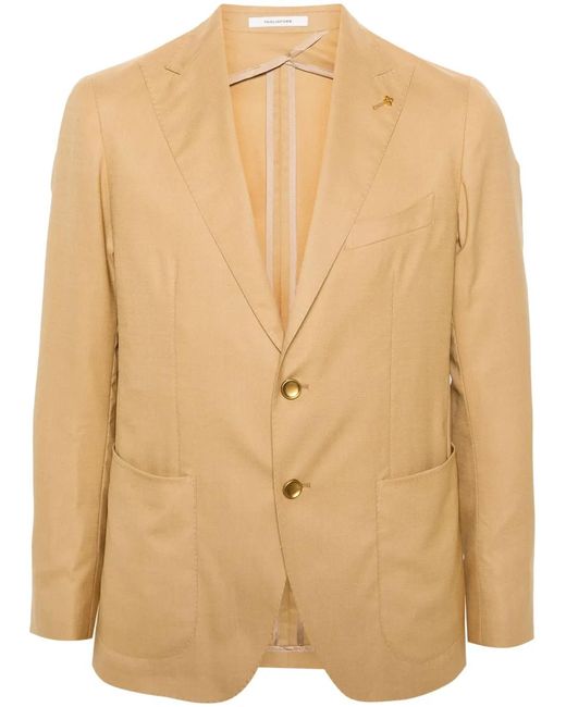Tagliatore Natural Peak-Lapels Single-Breasted Blazer for men