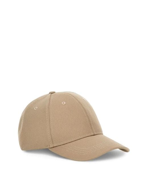 Guess Natural Logo-Plaque Gabardine Baseball Cap
