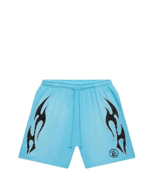 HELLSTAR Blue Studio Shorts for men