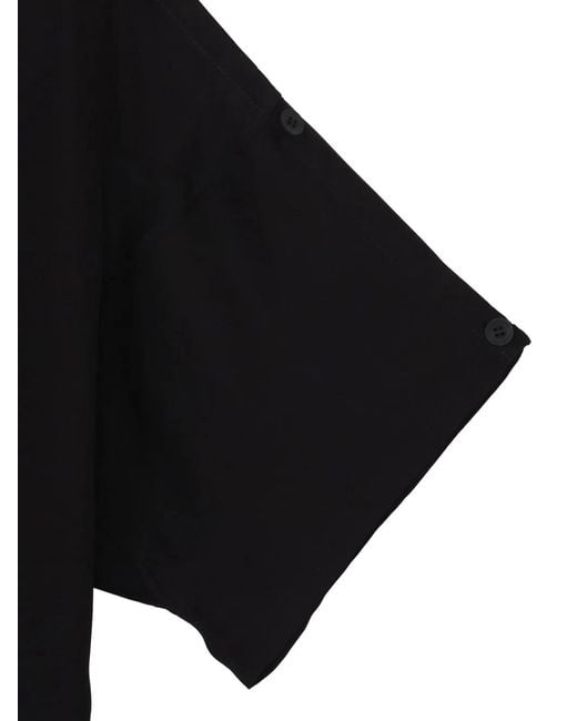 Yohji Yamamoto Black Slogan-Print Shirt for men