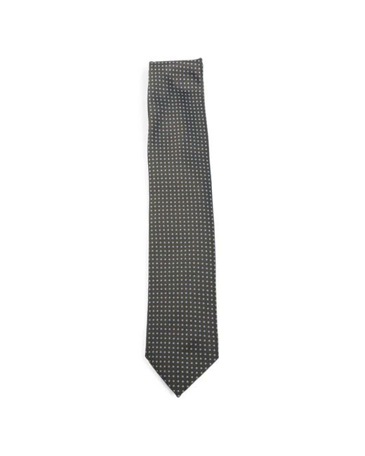 Zegna White Geometric-Pattern Silk Tie for men
