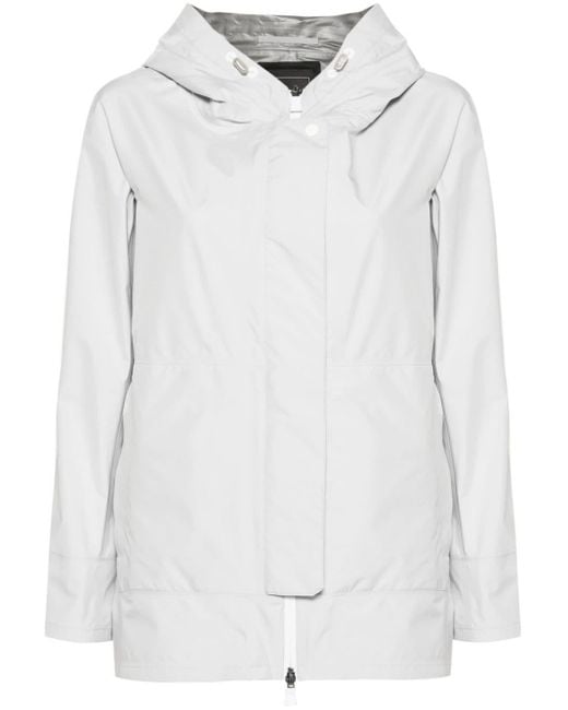 Herno White Waterproof Hooded Jacket