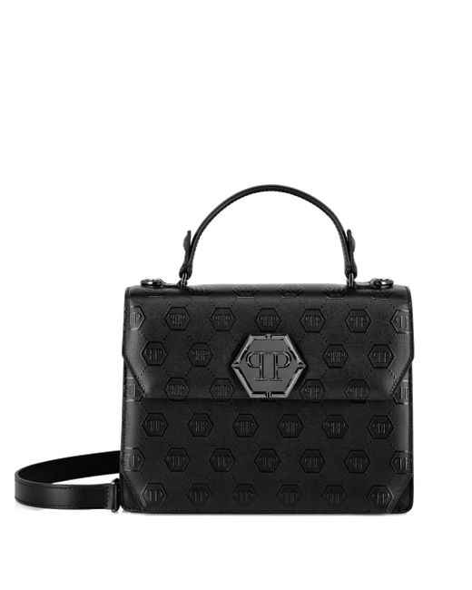 Philipp Plein Black Kleine Superheroine Schultertasche