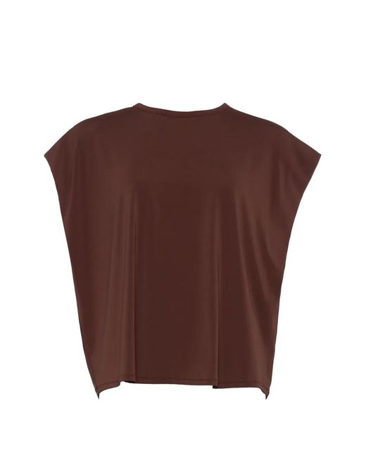 Eres Brown Maelle Short-Sleeve Top